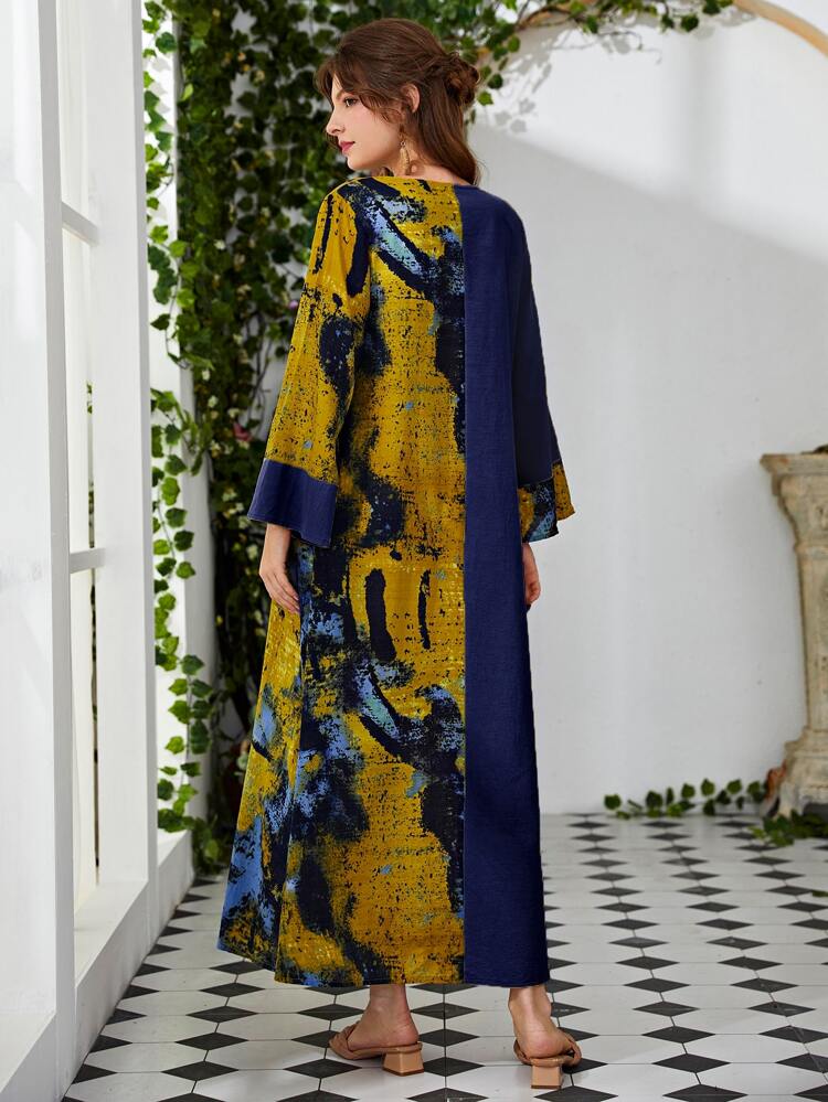 Tie Dye V Wired Tunic Dress