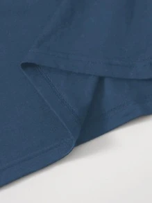 Flirla Plus Letter Graphic Bodycon Dress - Navy Blue - View 6