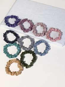 3pcs/10pcs Dark Color Mini Hair Ties Elastic Bands Hair Accessories, Set - Multicolor - View 3