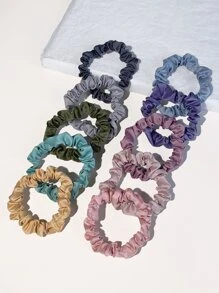 3pcs/10pcs Dark Color Mini Hair Ties Elastic Bands Hair Accessories, Set - Multicolor - View 7