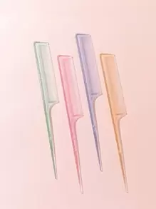 1 件装鼠尾闪光透明发梳，带细齿鼠尾设计发梳，适用于女士造型分缝耐热防静电、针尾毛发分缝和梳理、耐热碳纤维细齿梳，适用于女士发刷、发刷、梳子、美发工具、理发沙龙美发产品及配件美容旅行必需品、返校、旅行度假必需品、女士发饰、刷子、发刷、边刷、刷头发、发梳、梳头发、顺发刷、球刷、迷你发刷、发刷套装、木梳、梳子、光滑后刷、发刷、边刷、刷头发、发梳、发刷套装、梳头发、迷你发刷、顺发刷、美发产品、美发工具、美发用品、护发、卷发刷、理发师、理发配件、美发设备、旅行必需品、发型、美发 - 彩色 - 查看 1