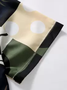 Manfinity RSRT 男士1入組撞色熱帶圖案襯衫 - 彩色 - 查看 4