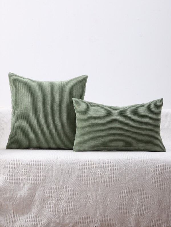 1pc Solid Cushion Cover Without Filler, Nordic Embosses Detail