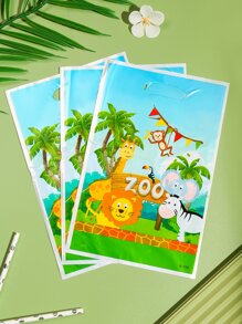 10pcs Cartoon Animal Print Gift Bag - Multicolor - View 1