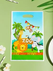 10pcs Cartoon Animal Print Gift Bag - Multicolor - View 2