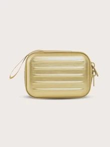 金屬質感便攜數據線收納袋 - 金色 - 查看 3