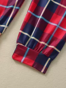 SHEIN 少女格紋胡蘿蔔褲