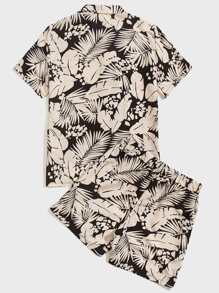 Manfinity Men Tropical Print Shirt & Shorts - Multicolor - View 2