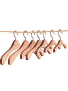 10pcs Wooden Doll Clothes Hanger - Apricot - View 3