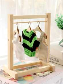 10pcs Wooden Doll Clothes Hanger - Apricot - View 5