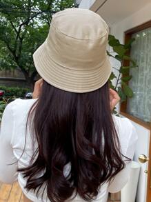 DAZY Sombrero cubo con diseño de puntada - Beis - Ver 2