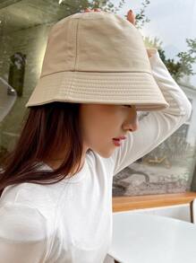 DAZY Sombrero cubo con diseño de puntada - Beis - Ver 5