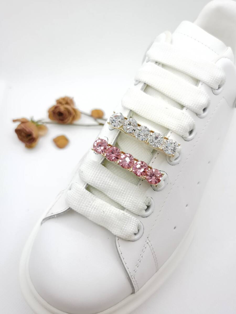 2 piezas Decoración de zapato con diseño de diamante de imitación - Multicolor - Ver 1
