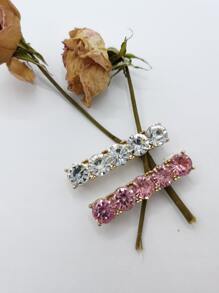 2 piezas Decoración de zapato con diseño de diamante de imitación - Multicolor - Ver 3