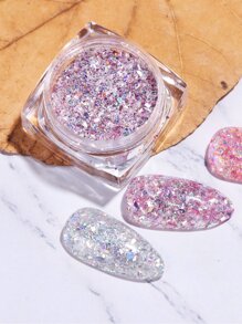 6boxes Glitter Nail Powder - Multicolor - View 2