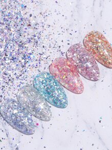 6boxes Glitter Nail Powder - Multicolor - View 5