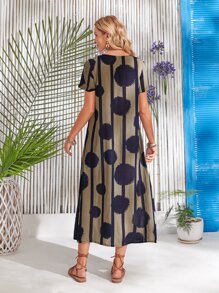 EMERY ROSE 格紋面口袋直筒連衣裙 - 彩色 - 查看 2