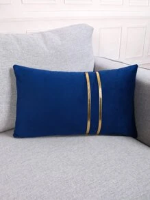 1PC Metallic Detail Cushion Cover Without Filler, Simple Throw Pillow Case, For Sofa, Living Room