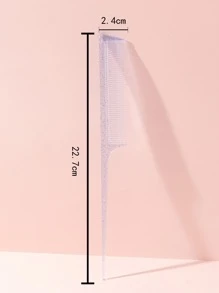 蓝色干湿两用尖尾梳 1 把装 中号塑料新奇闪光尖尾/尖尾透明细齿 易于收纳，适用于梳妆台、浴室、盥洗台和台面，可作发刷/梳子、发梳、梳子、美发工具、美发产品和配件，适用于理发店、美容院、旅行必备、返校季、旅行度假必备、女士美发配件、发刷、顺发梳、美发产品、美发工具、美发用品、头发护理、卷发梳、理发师、美发设备、旅行必备、发型、美发、发刷、背梳、造型梳、卷发梳、边缘梳、发梳、梳发、发刷套装、梳发、卷发梳、顺发梳、女士发刷、头发、旅行、美发产品、美发工具、美发用品、理发师、理发师配件、理发店、美发设备 - 藍色 - 查看 4