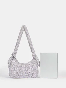 Colorblock Knot Detail Bag - Mauve Purple - View 9