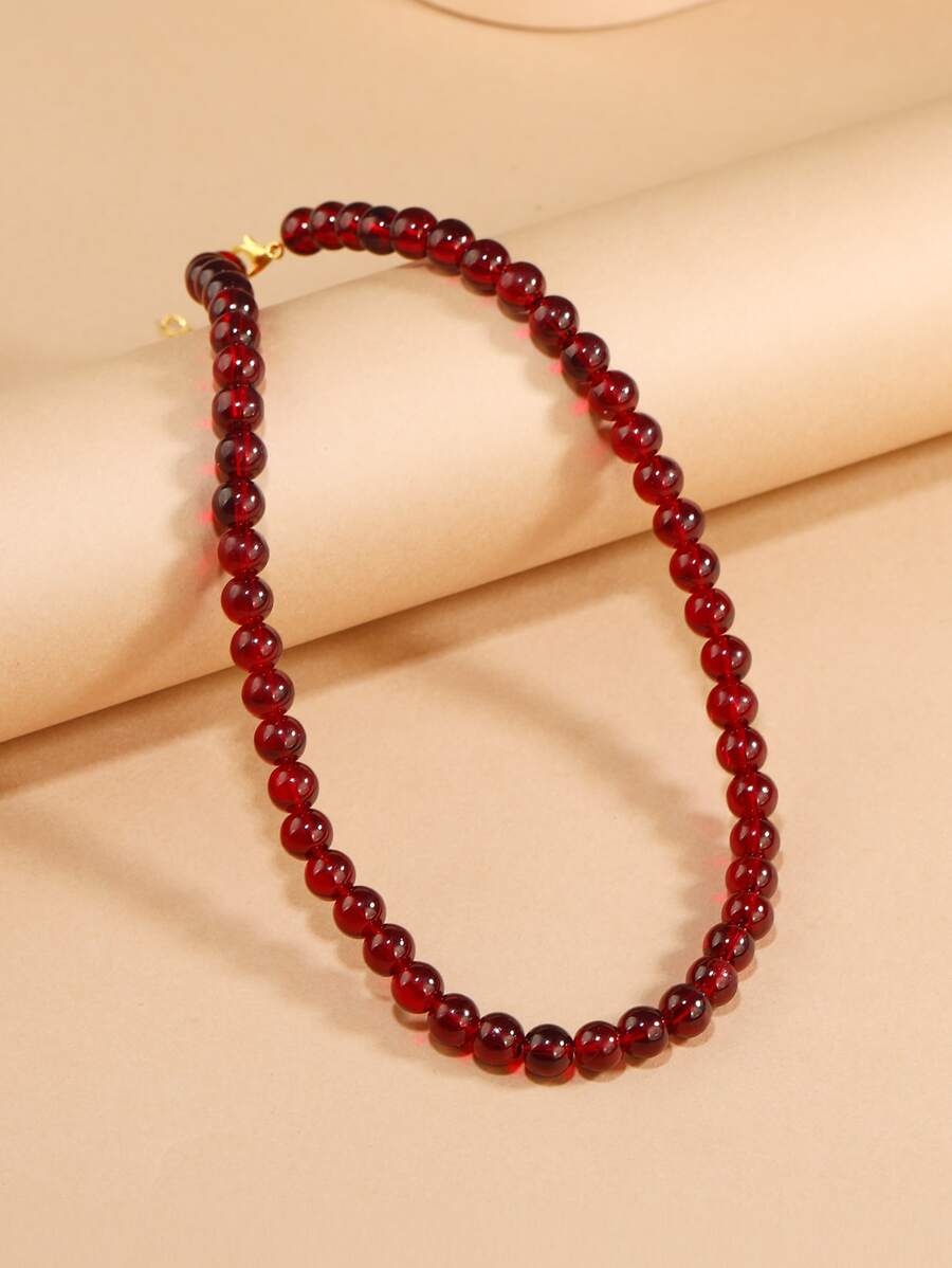 Vòng cổ trang trí bóng - Màu Đỏ Sâu - Xem 1
