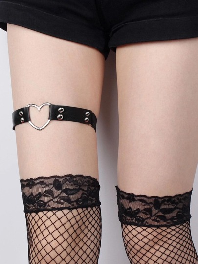 Liga de muslo con adorno de corazón