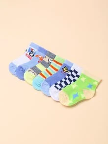 7pairs Baby Cartoon Graphic Socks - Nhiều màu - Xem 3