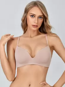 素色無鋼圈文胸