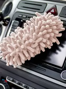 1入組車超細纖維除塵撣子帶手柄,車清潔 - 粉色 - 查看 1