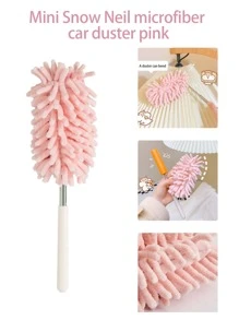 1入組車超細纖維除塵撣子帶手柄,車清潔 - 粉色 - 查看 4