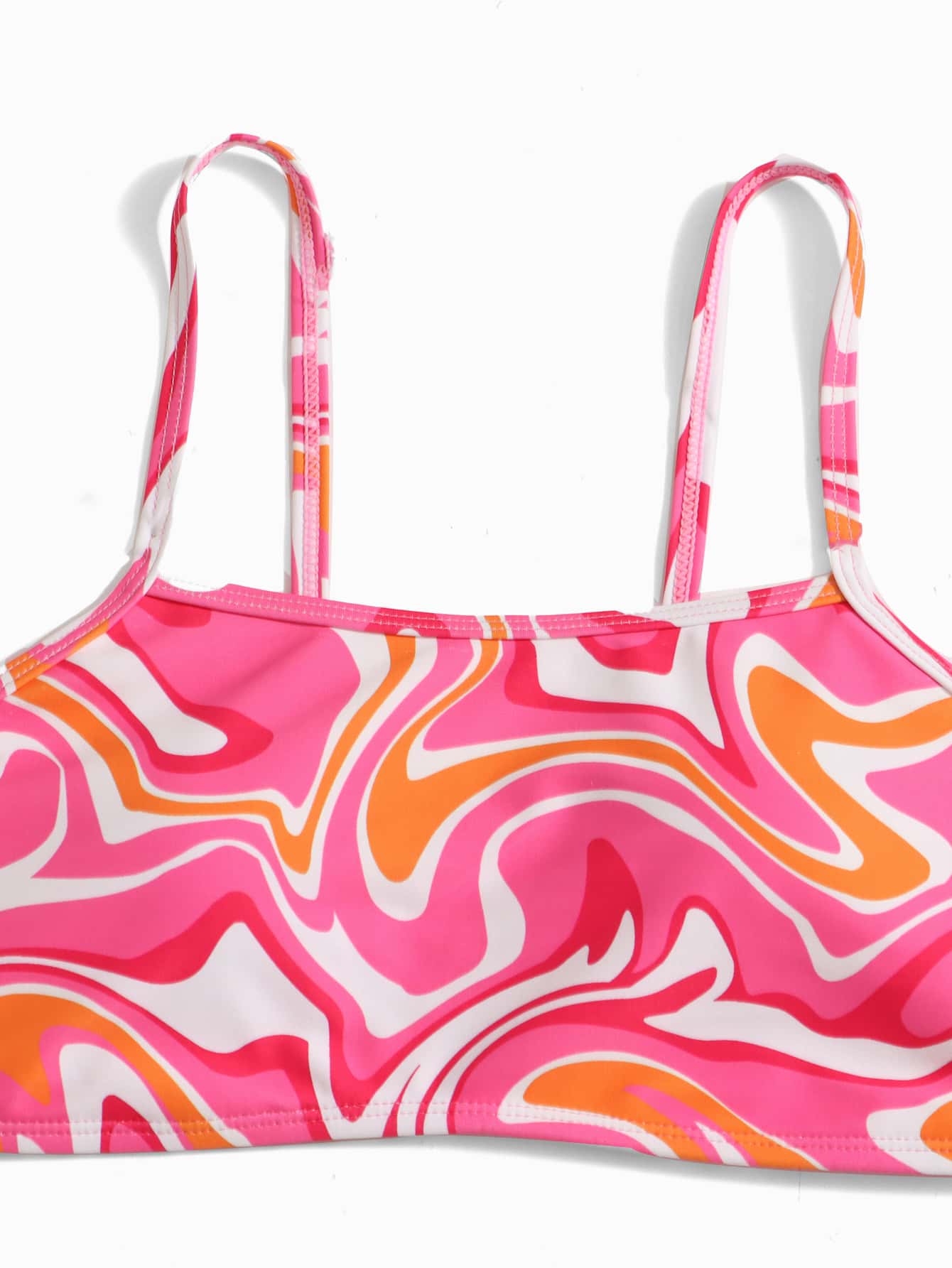Teen Girls Graphic Print Bikini Set Summer Beach - Multicolor - View 4