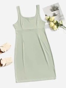 Đầm màu trơn Giải trí - Màu xanh Bạc hà - Xem 1