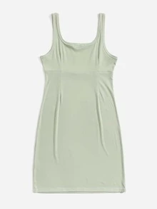 Đầm màu trơn Giải trí - Màu xanh Bạc hà - Xem 2