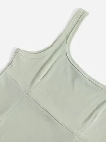 Đầm màu trơn Giải trí - Màu xanh Bạc hà - Xem 3