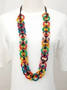 Vòng cổ trang trí vòng tròn - Nhiều màu - Xem 1