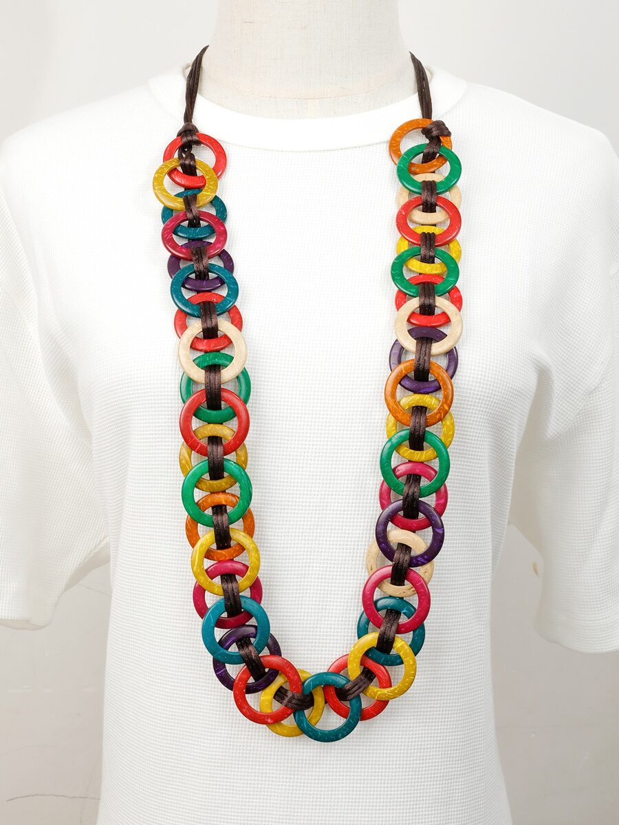 Vòng cổ trang trí vòng tròn - Nhiều màu - Xem 1