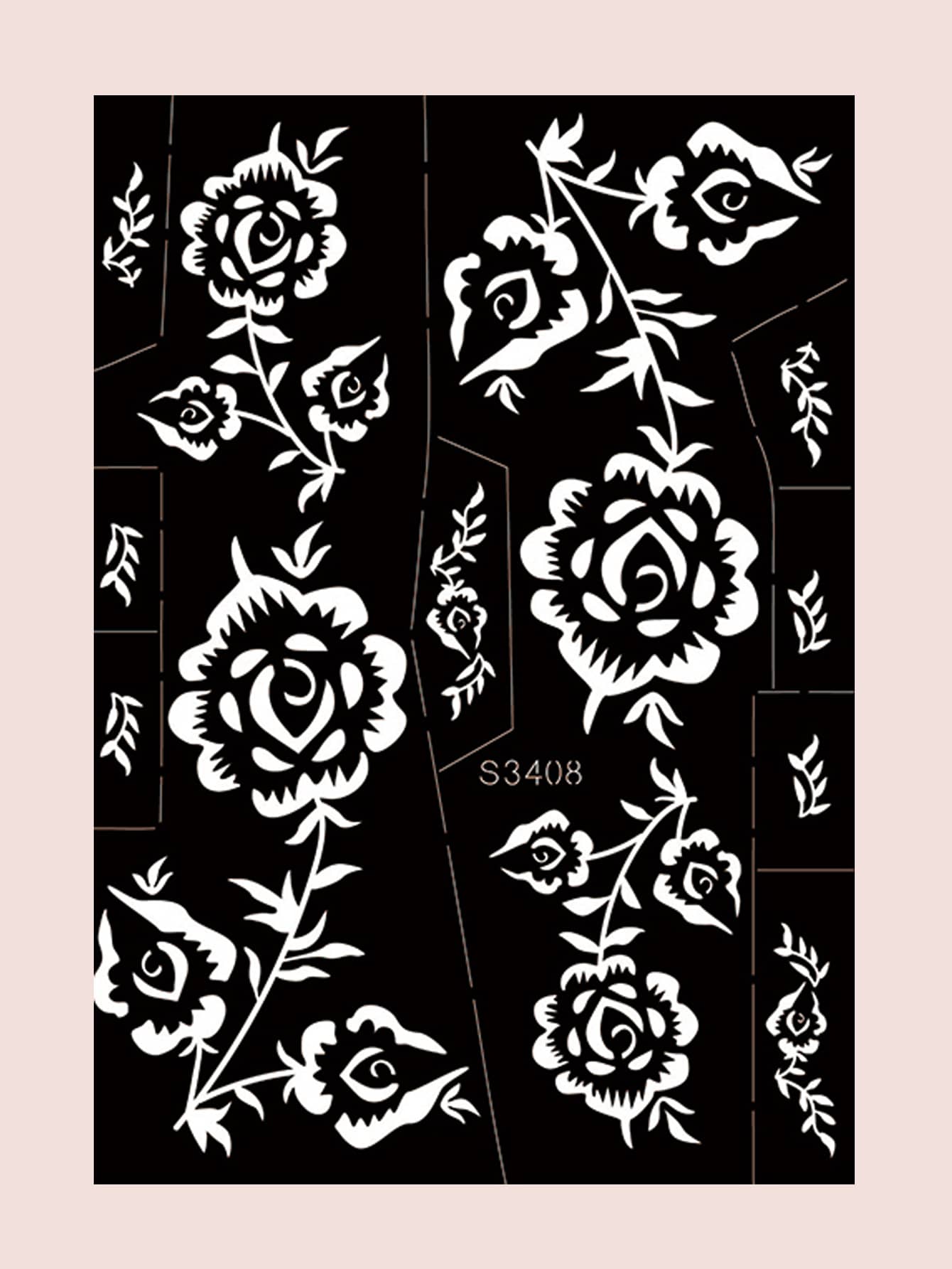 1sheet flower print tattoo stencil shein asia
