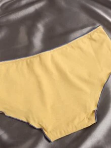 3件蝴蝶結細節木耳邊內褲 - 彩色 - 查看 4