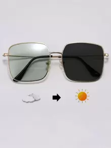 女士时尚超大号变色时尚眼镜