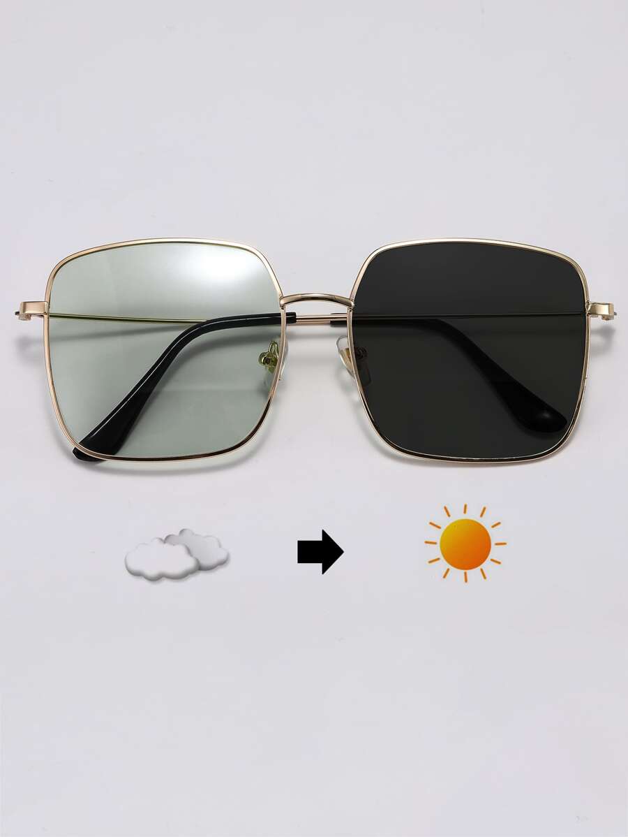 女士时尚超大号变色时尚眼镜