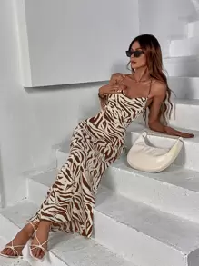 Cami Kleid mit Zebra Streifen Band auf Rücken | aktuelle Trends, günstig  kaufen | SHEIN Deutschland