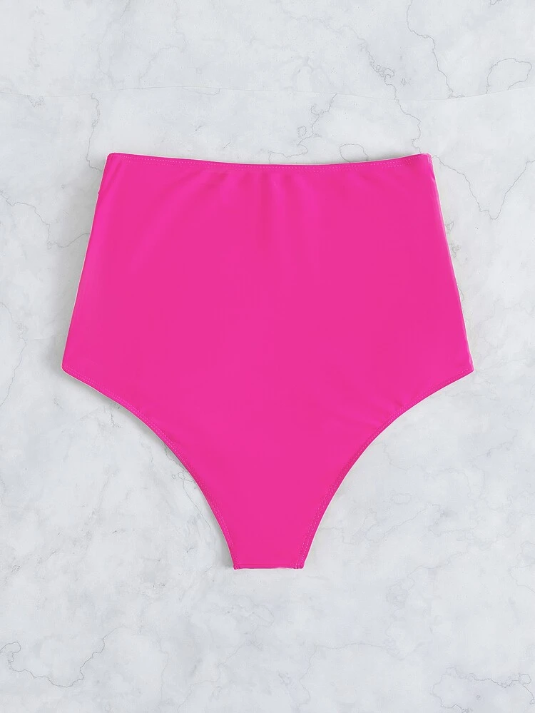 Summer Beach Ruched High Waist Bikini Bottom