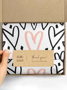 50入組字母圖案禮物貼紙 - 彩色 - 查看 1