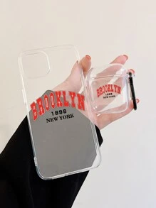 2pcs Set: Letter Print Earphone Case & Matching Phone Case, Compatible With AirPod1/2 And - Multicolor - View 2