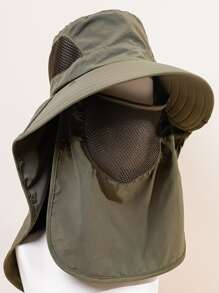 男士素色帽 - 軍綠色 - 查看 1