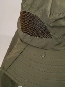 男士素色帽 - 軍綠色 - 查看 3