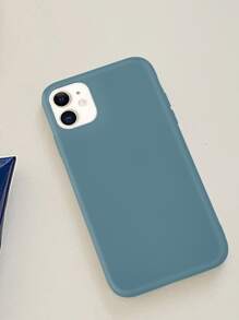 1入組素色iPhone手機殼 - 霧霾藍 - 查看 3