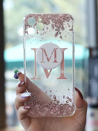 字母圖案透明手機殼