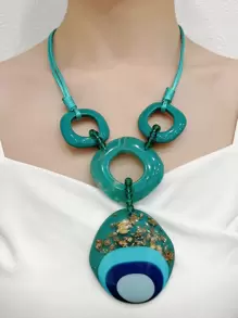 1 Pc Bohemian Style Pendant Necklace - Multicolor - View 1