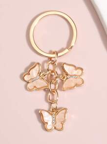 Móc khóa Bươm bướm - Màu Hồng baby - Xem 1